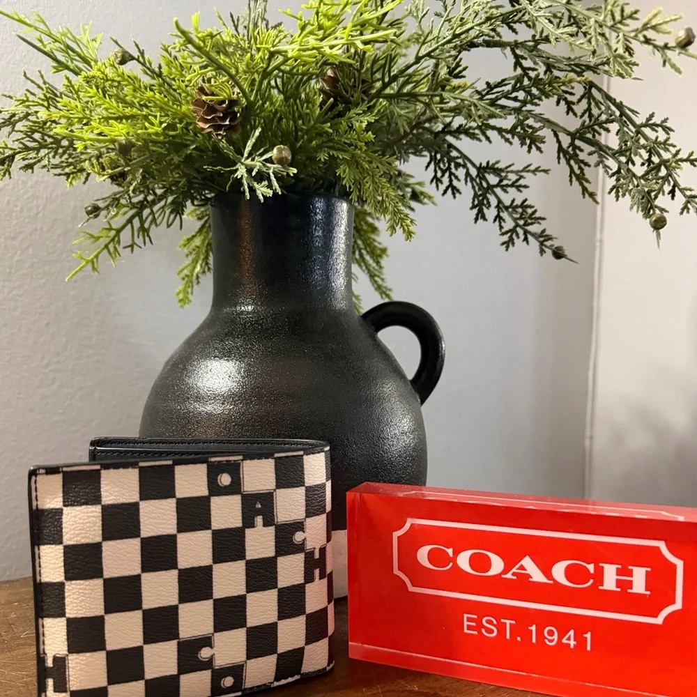 Coach 3 in 1 Checkered Print Wallet (NWT) - Picture 3 of 10